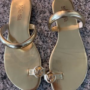 MK Michael Kors gold sandals